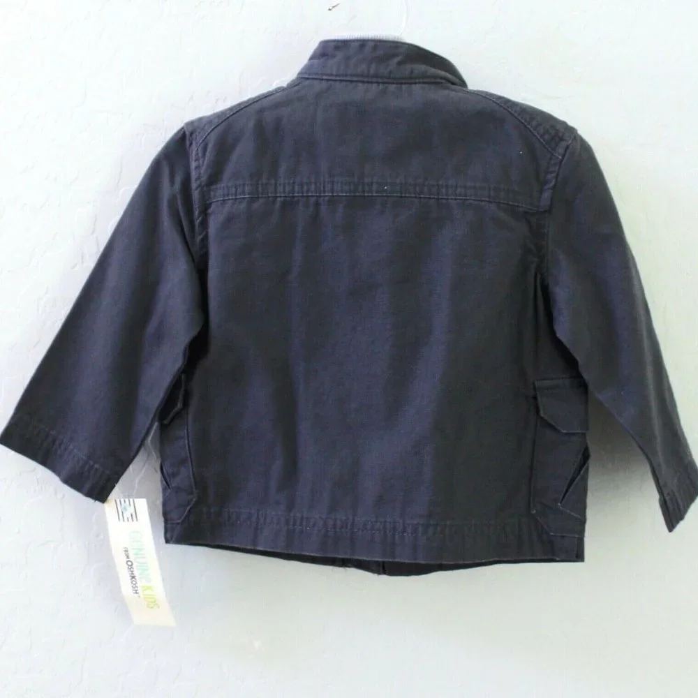 Genuine Kids by OshKosh Girls Charcoal High Neck Jacket Size 18 Months